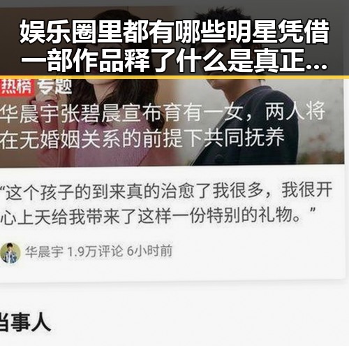 娱乐圈里都有哪些明星凭借一部作品释了什么是真正的明星，风波而陷入低谷的明星反差演绎令人震惊